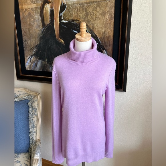 Aqua Sweaters - Aqua Cashmere Sweater Sz L Purple Sweater